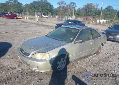 2000 Honda Civic Ex из США, поврежденный, VIN 1HGEJ8148YL094045